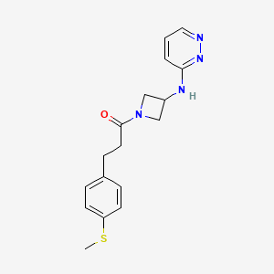 molecular formula C17H20N4OS B2790479 3-[4-(Methylsulfanyl)phenyl]-1-{3-[(pyridazin-3-yl)amino]azetidin-1-yl}propan-1-one CAS No. 2097924-62-2