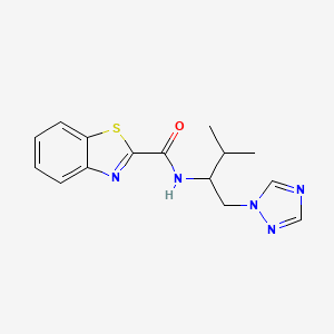 N-(3-methyl-1-(1H-1,2,4-triazol-1-yl)butan-2-yl)benzo[d]thiazole-2-carboxamide