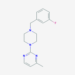 molecular formula C16H19FN4 B2790485 2-{4-[(3-Fluorophenyl)methyl]piperazin-1-yl}-4-methylpyrimidine CAS No. 2415631-37-5