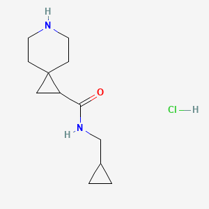 molecular formula C12H21ClN2O B2790489 N-(cyclopropylmethyl)-6-azaspiro[2.5]octane-1-carboxamide hydrochloride CAS No. 1432679-68-9