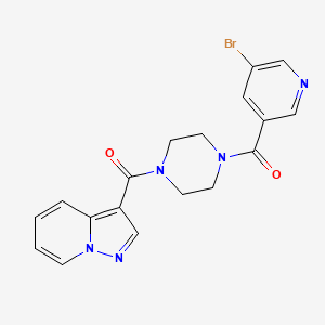 (4-(5-Bromonicotinoyl)piperazin-1-yl)(pyrazolo[1,5-a]pyridin-3-yl)methanone