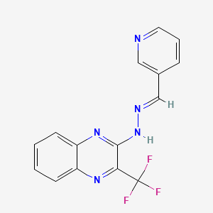 nicotinaldehyde N-[3-(trifluoromethyl)-2-quinoxalinyl]hydrazone