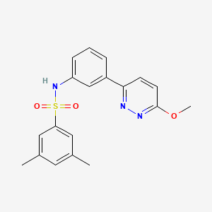 molecular formula C19H19N3O3S B2790505 N-[3-(6-methoxypyridazin-3-yl)phenyl]-3,5-dimethylbenzenesulfonamide CAS No. 895803-08-4