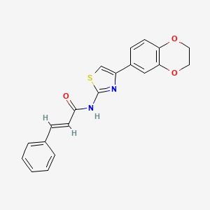 molecular formula C20H16N2O3S B2790511 N-(4-(2,3-dihydrobenzo[b][1,4]dioxin-6-yl)thiazol-2-yl)cinnamamide CAS No. 864860-94-6