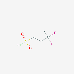 molecular formula C4H7ClF2O2S B2790513 3,3-Difluorobutane-1-sulfonyl chloride CAS No. 1785613-55-9