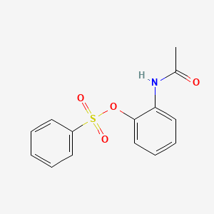 molecular formula C14H13NO4S B2790514 2-Acetamidophenyl benzenesulfonate CAS No. 923735-99-3