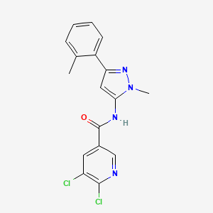 5,6-Dichloro-N-[2-methyl-5-(2-methylphenyl)pyrazol-3-YL]pyridine-3-carboxamide