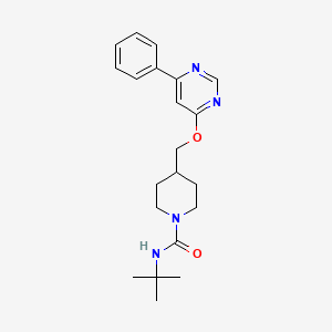 N-Tert-butyl-4-[(6-phenylpyrimidin-4-yl)oxymethyl]piperidine-1-carboxamide