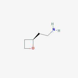 molecular formula C5H11NO B2790528 2-[(2R)-oxetan-2-yl]ethan-1-amine CAS No. 2165965-62-6