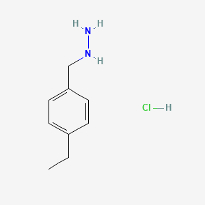 molecular formula C9H15ClN2 B2790534 (4-Ethylbenzyl)hydrazine hydrochloride CAS No. 1269376-23-9; 887587-03-3