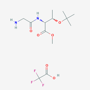 molecular formula C13H23F3N2O6 B2790537 Methyl (2r,3s)-2-(2-aminoacetamido)-3-(tert-butoxy)butanoate trifluoroacetic acid CAS No. 2343964-60-1