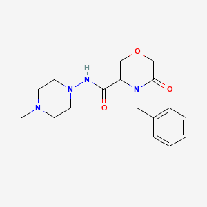 molecular formula C17H24N4O3 B2790544 4-benzyl-N-(4-methylpiperazin-1-yl)-5-oxomorpholine-3-carboxamide CAS No. 1351589-52-0