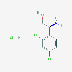molecular formula C8H10Cl3NO B2790558 (S)-2-Amino-2-(2,4-dichlorophenyl)ethanol hydrochloride CAS No. 1391564-88-7