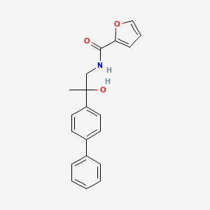 molecular formula C20H19NO3 B2790567 N-(2-([1,1'-biphenyl]-4-yl)-2-hydroxypropyl)furan-2-carboxamide CAS No. 1396852-64-4