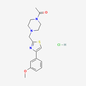 1-(4-((4-(3-Methoxyphenyl)thiazol-2-yl)methyl)piperazin-1-yl)ethanone hydrochloride