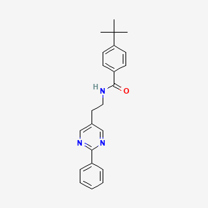 molecular formula C23H25N3O B2790575 4-(tert-butyl)-N-(2-(2-phenylpyrimidin-5-yl)ethyl)benzamide CAS No. 2034482-44-3