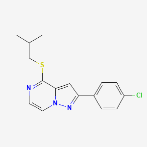 2-(4-Chlorophenyl)-4-(isobutylthio)pyrazolo[1,5-a]pyrazine