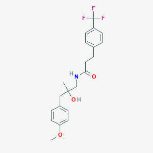 N-(2-hydroxy-3-(4-methoxyphenyl)-2-methylpropyl)-3-(4-(trifluoromethyl)phenyl)propanamide