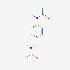 molecular formula C13H16N2O2 B2790597 N-[[4-[Acetyl(methyl)amino]phenyl]methyl]prop-2-enamide CAS No. 2361646-11-7