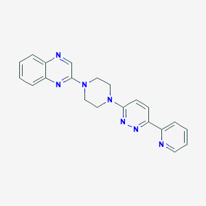 molecular formula C21H19N7 B2790606 2-[4-(6-Pyridin-2-ylpyridazin-3-yl)piperazin-1-yl]quinoxaline CAS No. 2380189-84-2