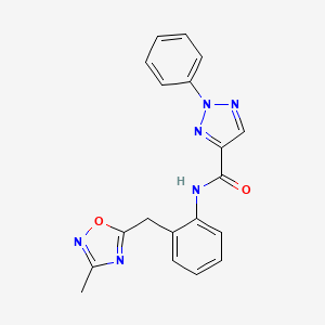 N-(2-((3-methyl-1,2,4-oxadiazol-5-yl)methyl)phenyl)-2-phenyl-2H-1,2,3-triazole-4-carboxamide