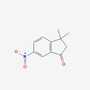 molecular formula C11H11NO3 B2790612 3,3-dimethyl-6-nitro-2,3-dihydro-1H-inden-1-one CAS No. 67159-79-9