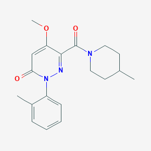 5-methoxy-2-(2-methylphenyl)-6-(4-methylpiperidine-1-carbonyl)-2,3-dihydropyridazin-3-one