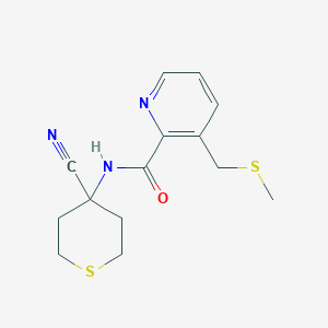 N-(4-Cyanothian-4-yl)-3-(methylsulfanylmethyl)pyridine-2-carboxamide