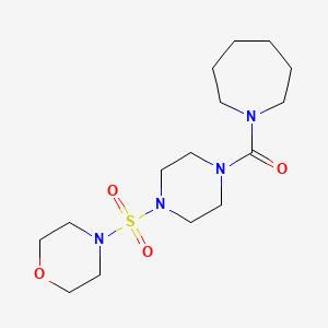 molecular formula C15H28N4O4S B2790625 1-{[4-(4-Morpholinylsulfonyl)-1-piperazinyl]carbonyl}azepane CAS No. 825607-32-7
