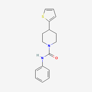 molecular formula C16H18N2OS B2790631 N-phenyl-4-(thiophen-2-yl)piperidine-1-carboxamide CAS No. 1396716-60-1