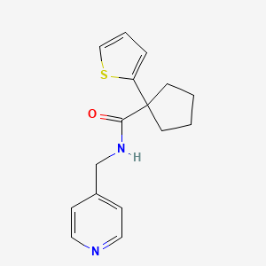 N-(pyridin-4-ylmethyl)-1-(thiophen-2-yl)cyclopentanecarboxamide