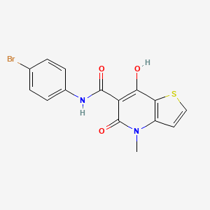 N-(4-bromophenyl)-7-hydroxy-4-methyl-5-oxo-4,5-dihydrothieno[3,2-b]pyridine-6-carboxamide