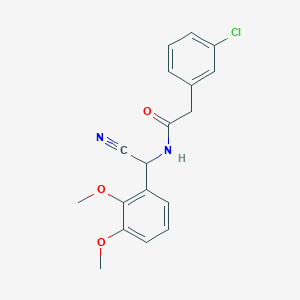molecular formula C18H17ClN2O3 B2790642 2-(3-Chlorophenyl)-N-[cyano-(2,3-dimethoxyphenyl)methyl]acetamide CAS No. 1436243-65-0