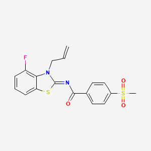 (Z)-N-(3-allyl-4-fluorobenzo[d]thiazol-2(3H)-ylidene)-4-(methylsulfonyl)benzamide