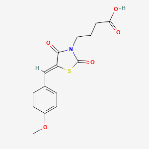 4-[(5Z)-5-(4-methoxybenzylidene)-2,4-dioxo-1,3-thiazolidin-3-yl]butanoic acid