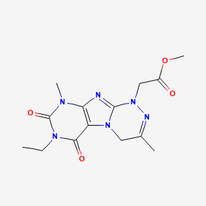 methyl 2-(7-ethyl-3,9-dimethyl-6,8-dioxo-4H-purino[8,7-c][1,2,4]triazin-1-yl)acetate