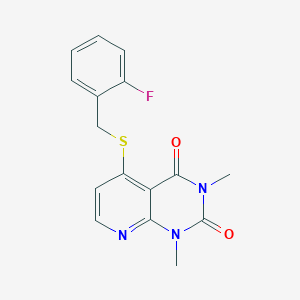 5-[(2-Fluorophenyl)methylsulfanyl]-1,3-dimethylpyrido[2,3-d]pyrimidine-2,4-dione