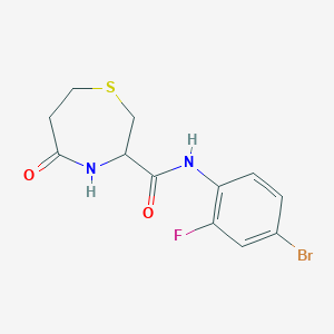 N-(4-bromo-2-fluorophenyl)-5-oxo-1,4-thiazepane-3-carboxamide