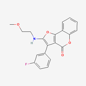 3-(3-fluorophenyl)-2-((2-methoxyethyl)amino)-4H-furo[3,2-c]chromen-4-one