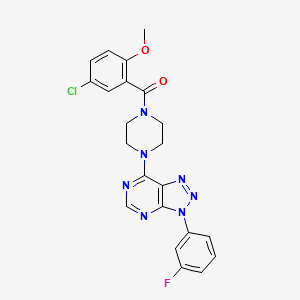 (5-chloro-2-methoxyphenyl)(4-(3-(3-fluorophenyl)-3H-[1,2,3]triazolo[4,5-d]pyrimidin-7-yl)piperazin-1-yl)methanone