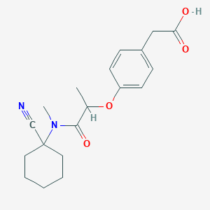 2-(4-{1-[(1-Cyanocyclohexyl)(methyl)carbamoyl]ethoxy}phenyl)acetic acid