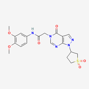 N-(3,4-dimethoxyphenyl)-2-(1-(1,1-dioxidotetrahydrothiophen-3-yl)-4-oxo-1H-pyrazolo[3,4-d]pyrimidin-5(4H)-yl)acetamide