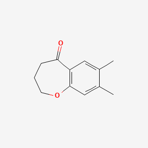 molecular formula C12H14O2 B2790719 7,8-Dimethyl-2,3,4,5-tetrahydro-1-benzoxepin-5-one CAS No. 32557-51-0