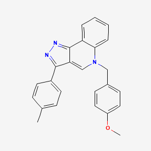 5-[(4-methoxyphenyl)methyl]-3-(4-methylphenyl)-5H-pyrazolo[4,3-c]quinoline