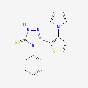 4-phenyl-5-[3-(1H-pyrrol-1-yl)-2-thienyl]-4H-1,2,4-triazol-3-ylhydrosulfide