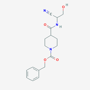 molecular formula C17H21N3O4 B2790728 Benzyl 4-[(1-cyano-2-hydroxyethyl)carbamoyl]piperidine-1-carboxylate CAS No. 2094698-22-1