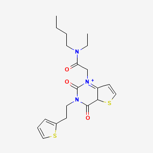 N-butyl-2-{2,4-dioxo-3-[2-(thiophen-2-yl)ethyl]-1H,2H,3H,4H-thieno[3,2-d]pyrimidin-1-yl}-N-ethylacetamide