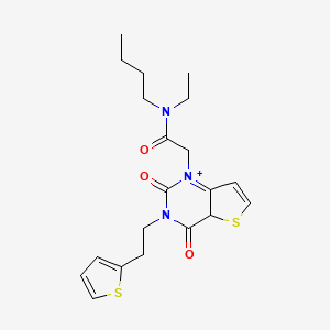 molecular formula C20H25N3O3S2 B2790730 N-butyl-2-{2,4-dioxo-3-[2-(thiophen-2-yl)ethyl]-1H,2H,3H,4H-thieno[3,2-d]pyrimidin-1-yl}-N-ethylacetamide CAS No. 1260986-97-7