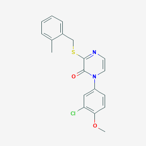 1-(3-chloro-4-methoxyphenyl)-3-((2-methylbenzyl)thio)pyrazin-2(1H)-one