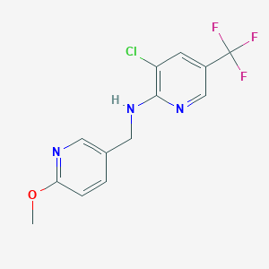 3-chloro-N-[(6-methoxypyridin-3-yl)methyl]-5-(trifluoromethyl)pyridin-2-amine